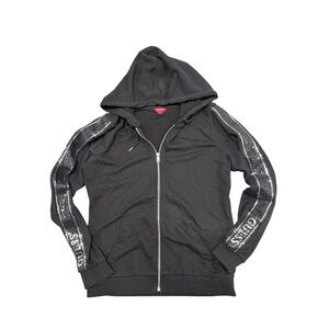 Guess Black Hoodie with sequence on the side of the sleeve